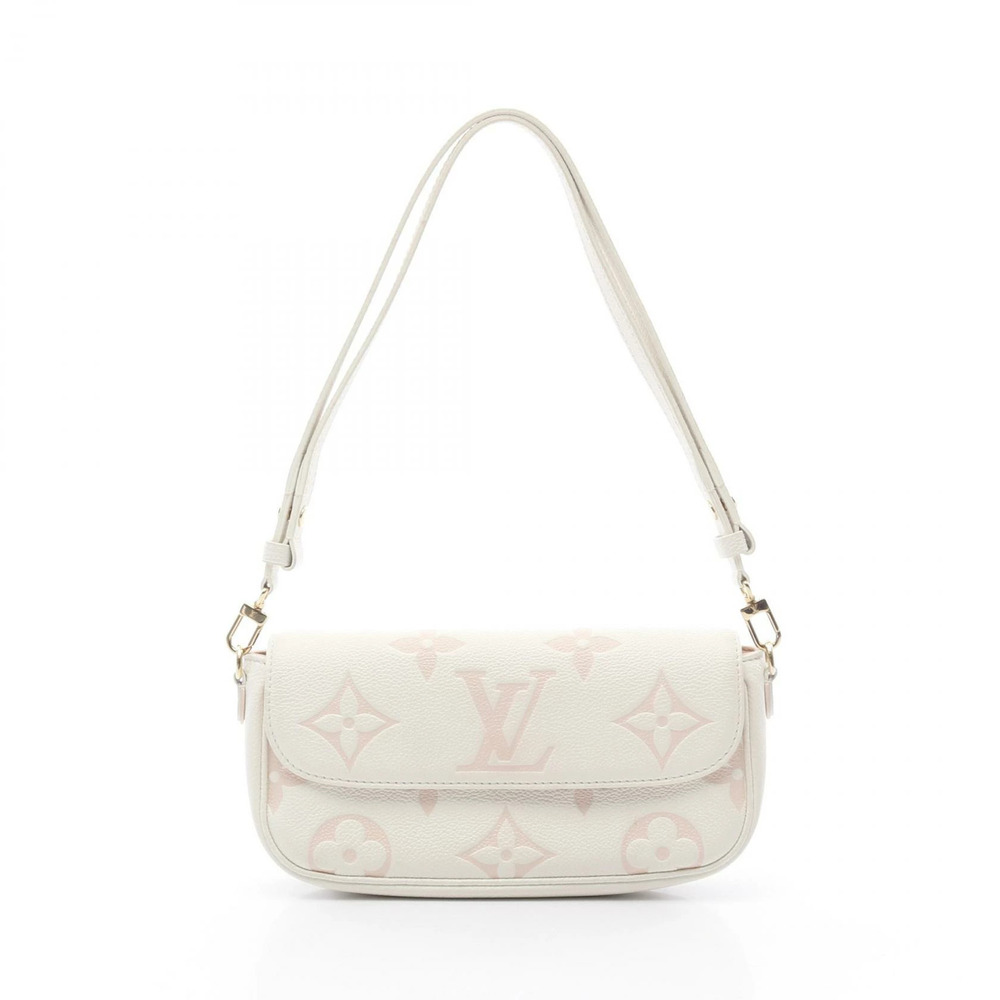 Louis Vuitton Wallet on Chain Ivy Shoulder Bag Empreinte White Pink